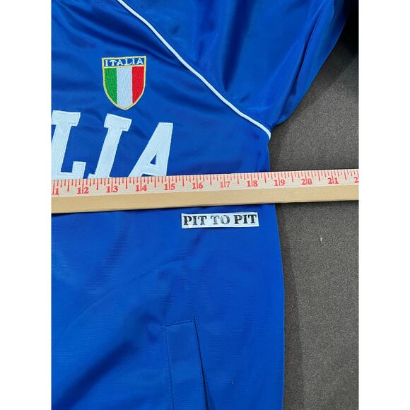 Italia Track Jacket Vintage-Style From Italy Royal Blue Retro Women's Small - Picture 7 of 8